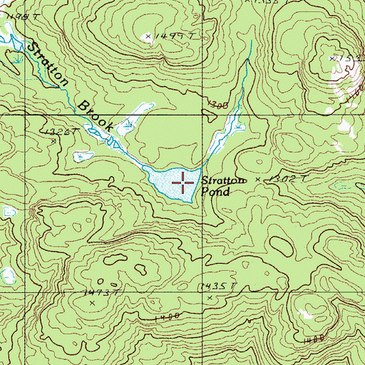 Topographic Map of Stratton Pond, ME