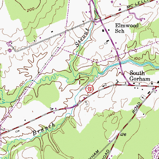 Topographic Map of Strout Brook, ME