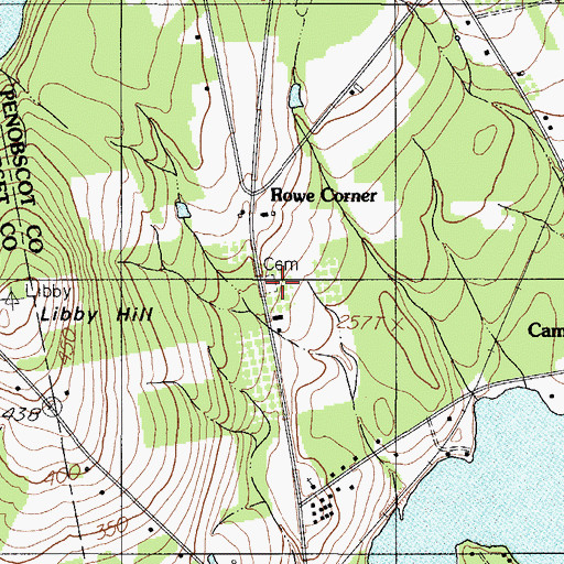 Topographic Map of Stuart Cemetery, ME