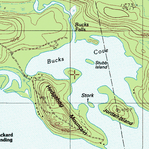 Topographic Map of Stubb Island, ME