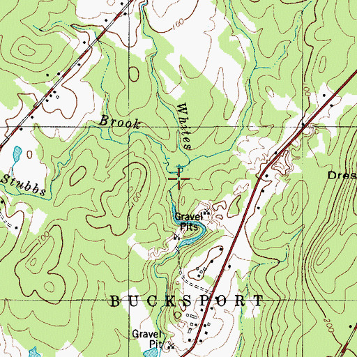 Topographic Map of Stubbs Brook, ME