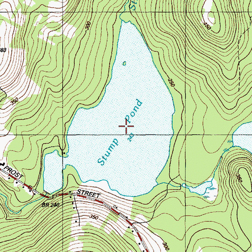 Topographic Map of Stump Pond, ME
