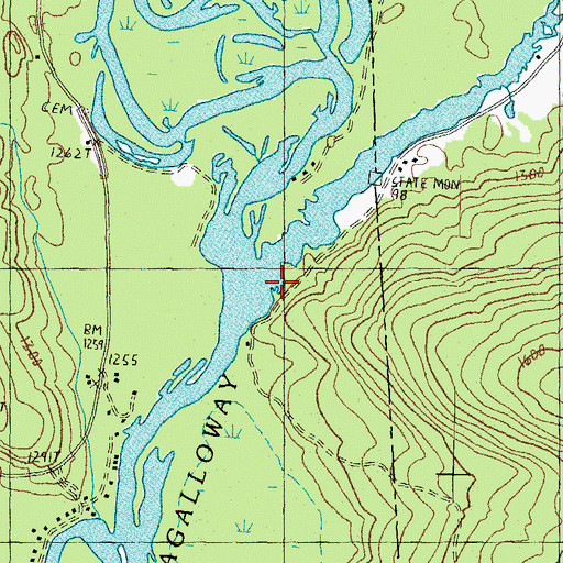 Topographic Map of Sturtevant Stream, ME