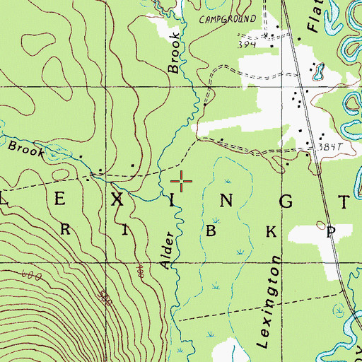 Topographic Map of Sucker Brook, ME