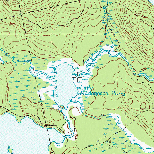 Topographic Map of Sucker Brook, ME