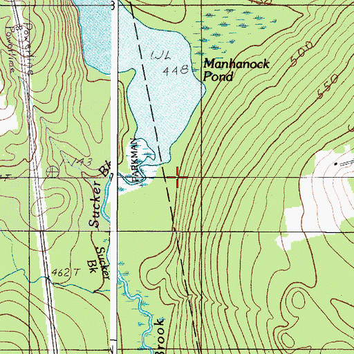 Topographic Map of Sucker Brook, ME