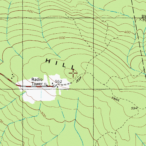 Topographic Map of Sugar Hill, ME