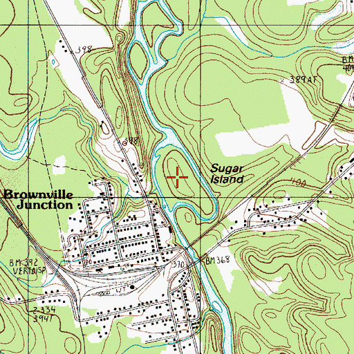 Topographic Map of Sugar Island, ME