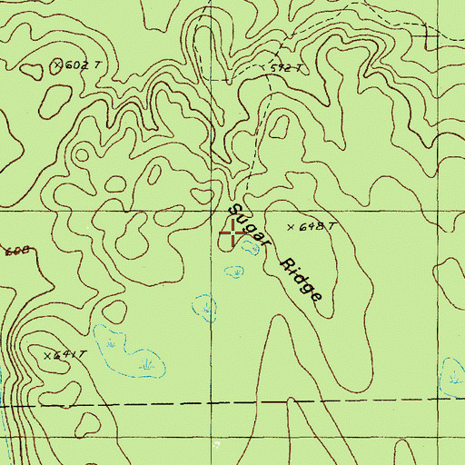 Topographic Map of Sugar Ridge, ME
