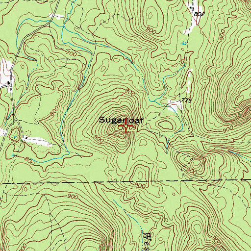 Topographic Map of Sugarloaf, ME