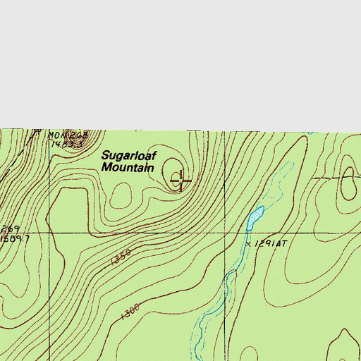 Topographic Map of Sugarloaf Mountain, ME