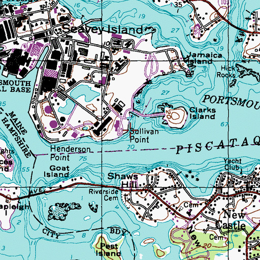 Topographic Map of Sullivan Point, ME
