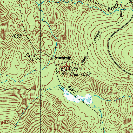 Topographic Map of Summit, ME