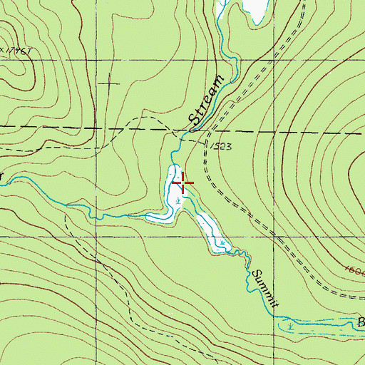 Topographic Map of Summit Brook, ME