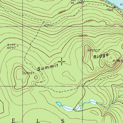Topographic Map of Summit Ridge, ME