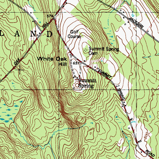 Topographic Map of Summit Spring, ME