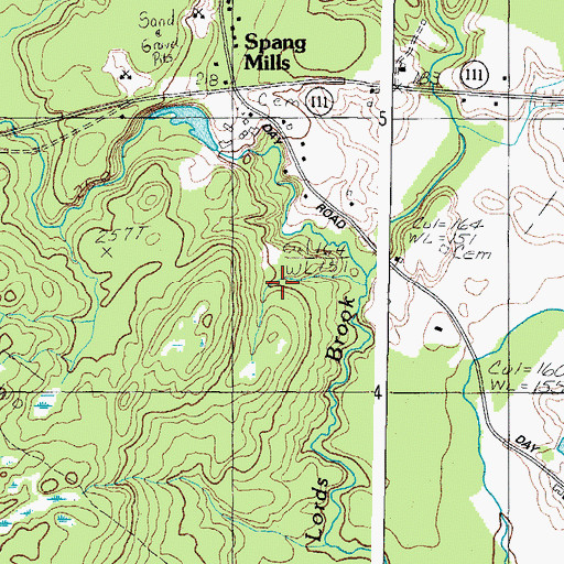 Topographic Map of Sunken Branch Brook, ME