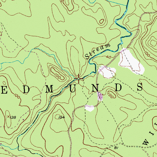 Topographic Map of Sunken Stream, ME