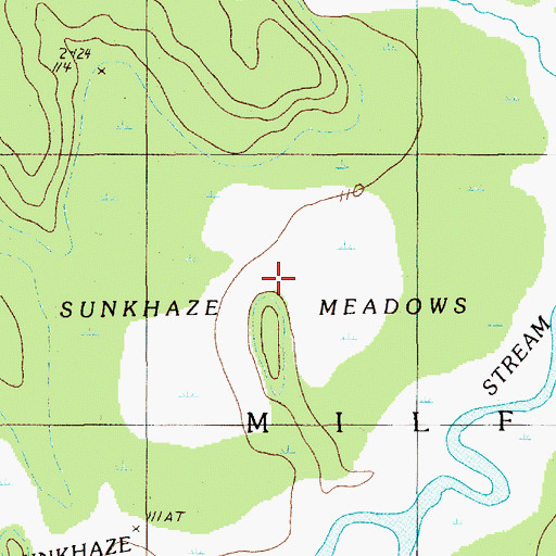 Topographic Map of Sunkhaze Meadows, ME