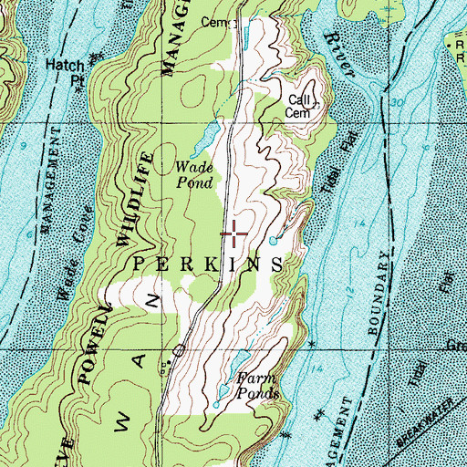Topographic Map of Swan Island, ME