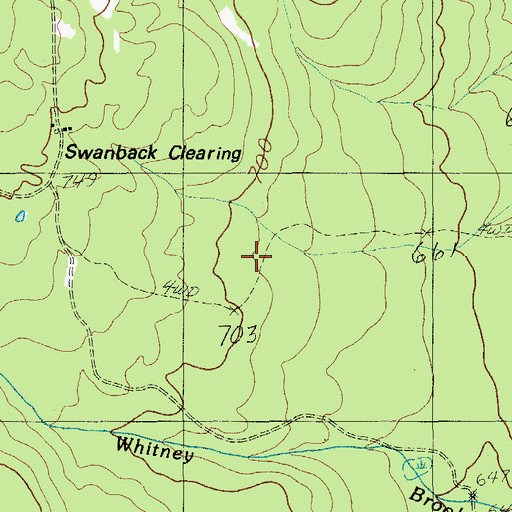 Topographic Map of Swanback Clearing, ME