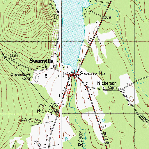 Topographic Map of Swanville, ME