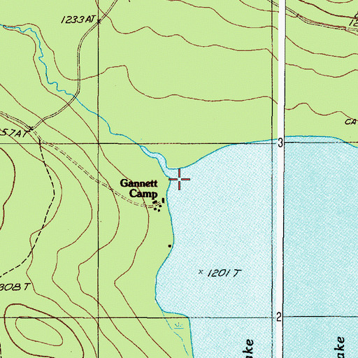Topographic Map of Sweeney Brook, ME