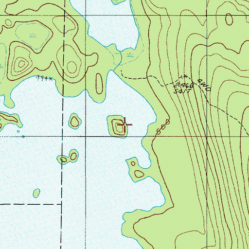 Topographic Map of Sweet Potato Island, ME