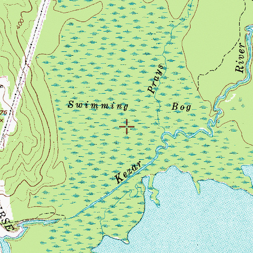 Topographic Map of Swimming Bog, ME