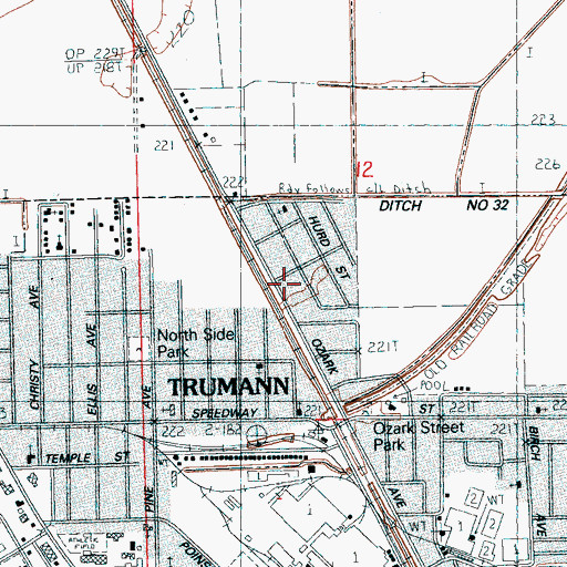 Topographic Map of Dobell, AR