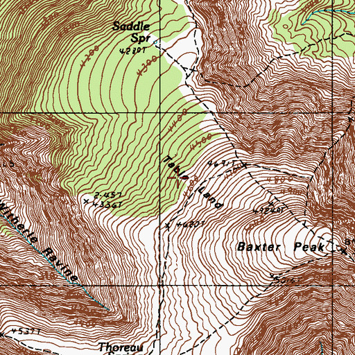 Topographic Map of Table Land, ME