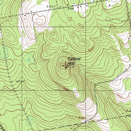 Topographic Map of Talbot Hill, ME
