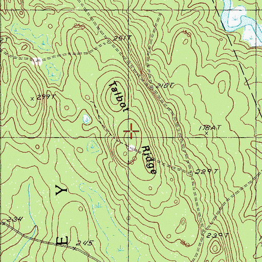 Topographic Map of Talbot Ridge, ME