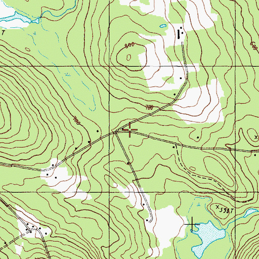 Topographic Map of Talcott School, ME