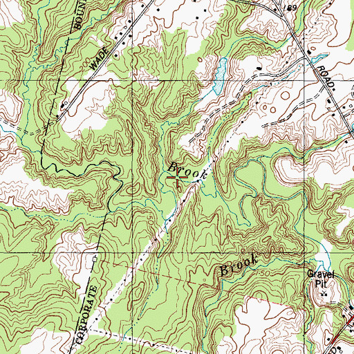 Topographic Map of Tanning Brook, ME