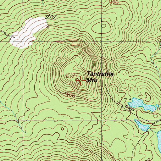 Topographic Map of Tantrattle Mountain, ME