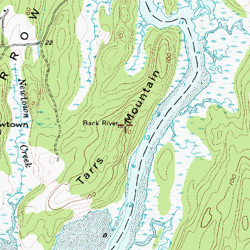 Topographic Map of Tarrs Mountain, ME