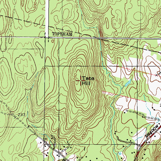Topographic Map of Tate Hill, ME