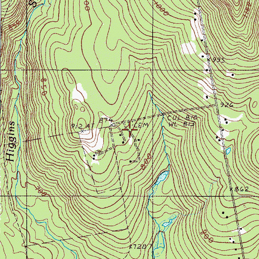 Topographic Map of Taylor Cemetery, ME