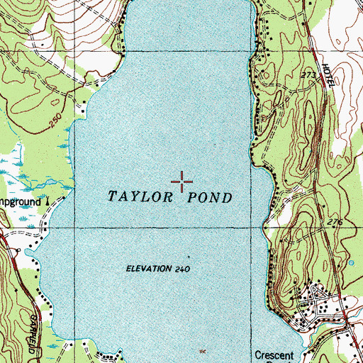 Topographic Map of Taylor Pond, ME