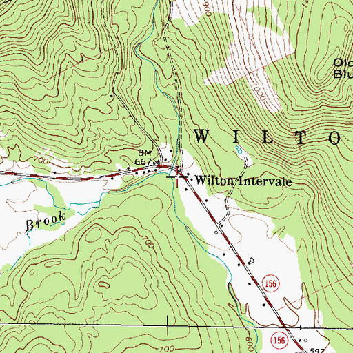 Topographic Map of Temple Brook, ME