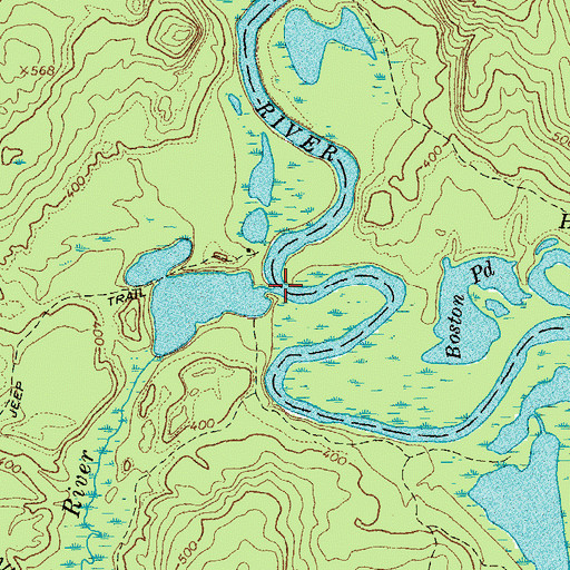 Topographic Map of Tenmile River, ME