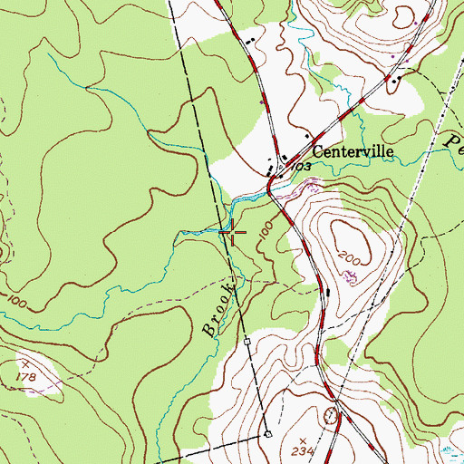 Topographic Map of Tenney Brook, ME