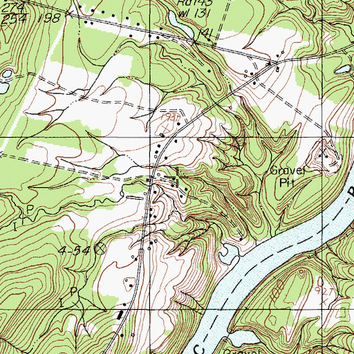 Topographic Map of Thayer Corner School, ME