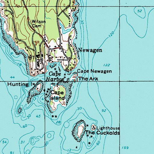 Topographic Map of The Ark, ME