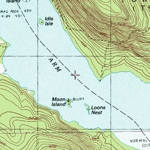 Topographic Map of The Arm, ME