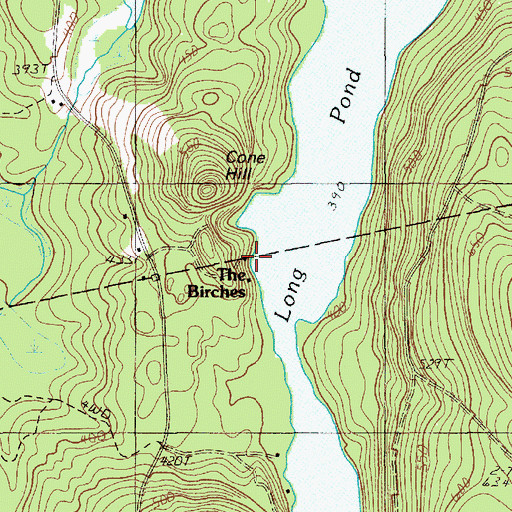 Topographic Map of The Birches, ME