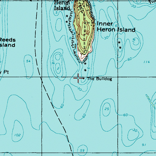Topographic Map of The Bulldog, ME