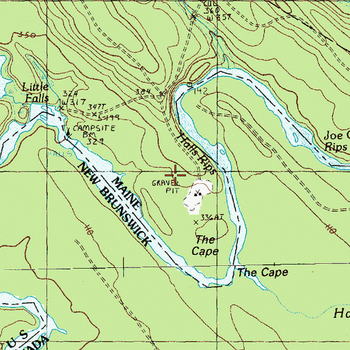 Topographic Map of The Cape, ME