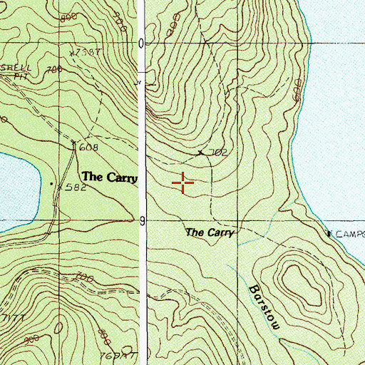 Topographic Map of The Carry, ME